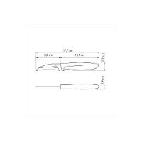 Faca Para Tornear Tramontina Plenus Com Lamina Em Aço Inox E Cabo De Polipropileno Preto 3" Conjunto:1 - 10