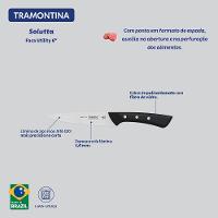 Faca Utility Tramontina Solutta Com Lâmina Em Aço Inox E Cabo Em Policarbonato 6 Polegada Preto - 5