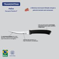 Faca Para Tomate Tramontina Felice Com Lâmina Em Aço Inox E Cabo De Polipropileno Preto 4 Polegada - 2
