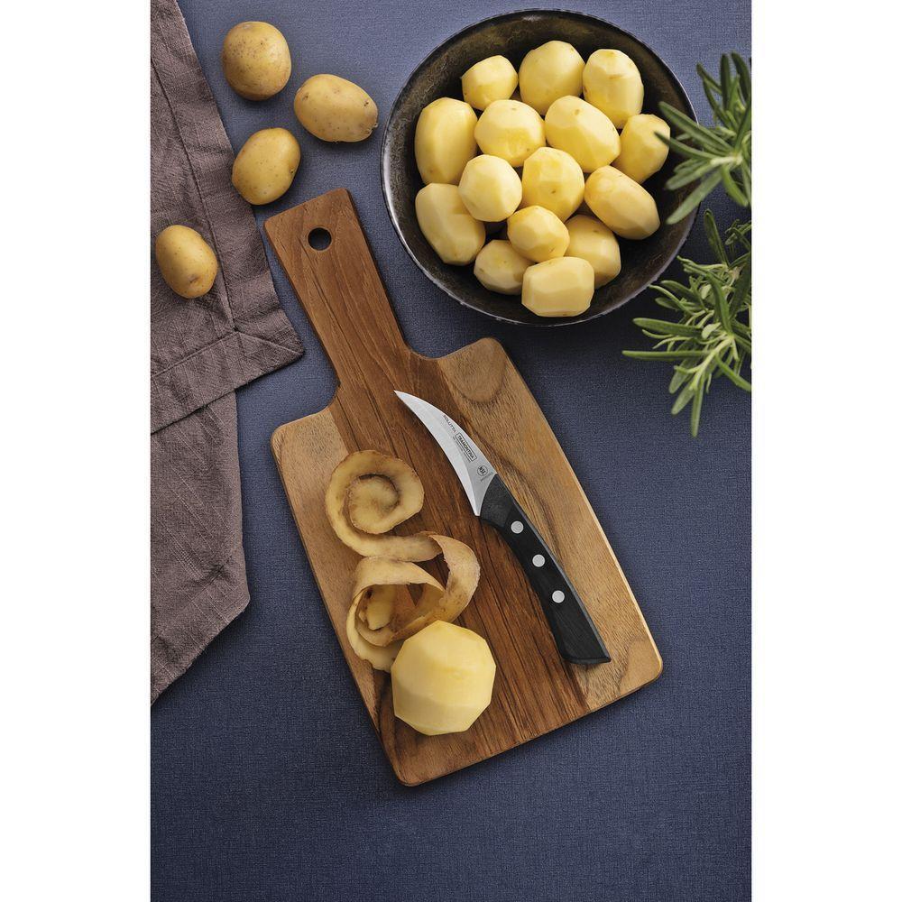 Faca Para Legumes Tramontina Solutta Com Lâmina Em Aço Inox E Cabo Em Policarbonato Preto 3 Polegada - 2