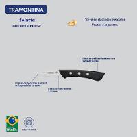 Faca Para Legumes Tramontina Solutta Com Lâmina Em Aço Inox E Cabo Em Policarbonato Preto 3 Polegada - 8