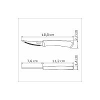 Faca Para Tomate Tramontina Felice Com Lâmina Em Aço Inox E Cabo De Polipropileno Preto 3 Polegada - 10