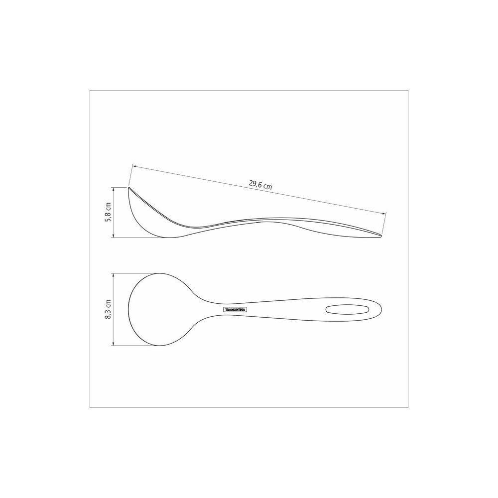 Concha Tramontina Ability Em Nylon Vermelha Conjunto:1 - 6
