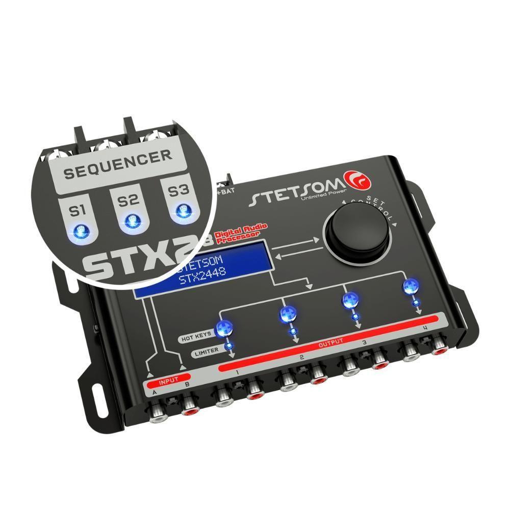 Processador De Audio Stetsom Stx2448 2 Entradas E 4 Saidas - 1