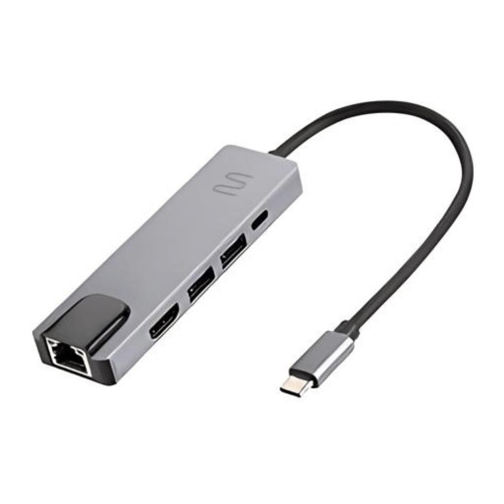 Hub Dock Multilaser Usb Tipo-c 5 Em 1 Com Hdmi 4k, Rj45 Ethernet, Usb 3.0 E Power Delivery 100w - 1