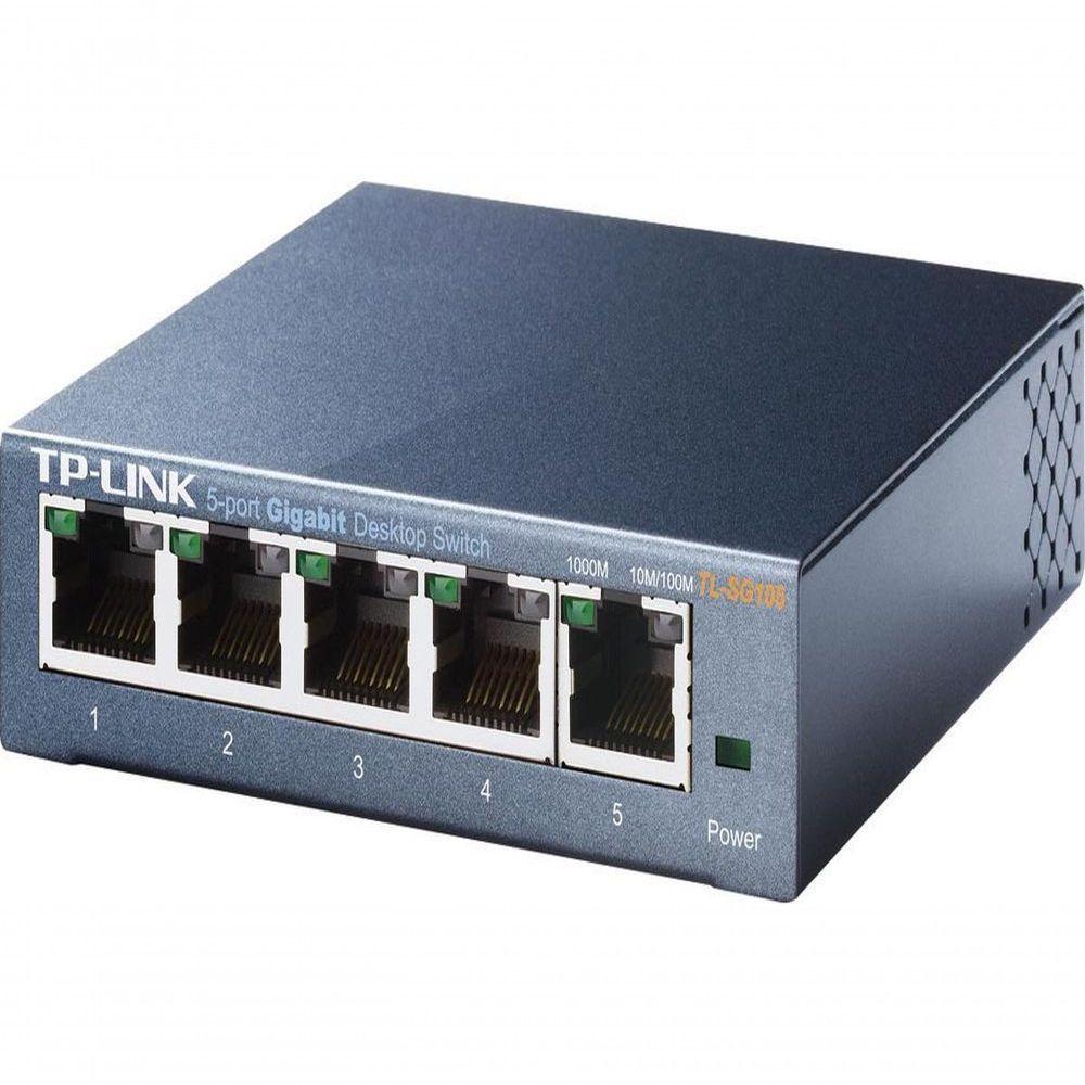 Switch 5 Portas Gigabit De Mesa 10-100-1000 Tl-sg105 Smb - 3