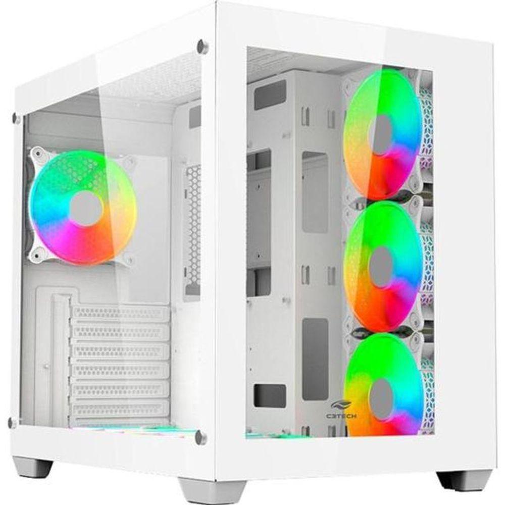 Gabinete Gamer C3tech Aquarius Mt-g910 Sem Fans Branco - 1