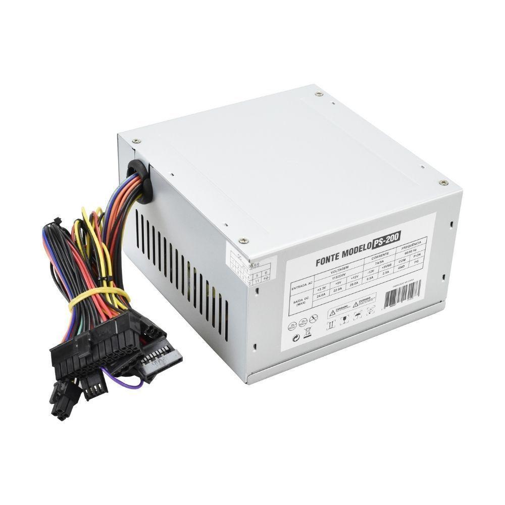 Fonte Evus Ps-200 200w 20-24p 2 Sata Com Caixa - 5