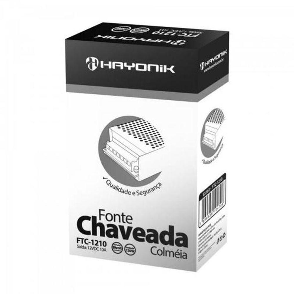 Fonte Colmeia Hayonik Ftc1210 12vdc 10a 120w Bivolt... - 2