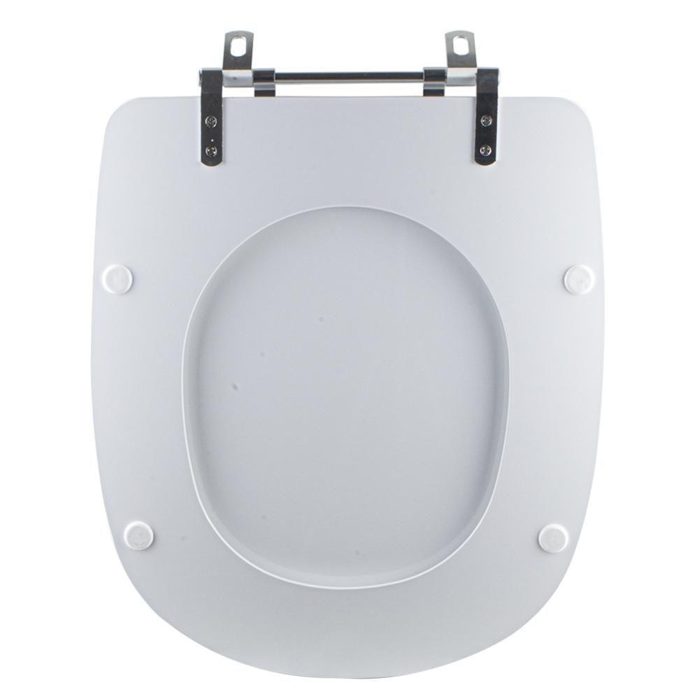 Assento Sanitário Tampa De Vaso Branco Mdf Laqueado Sabatini Para Bacia Icasa - 5