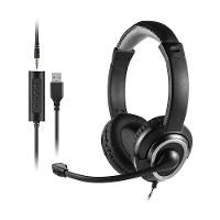 Headset Com Fio Hf600 Conexão P3 E Usb Cabo De 240cm... - 3