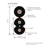 Cabo De Fibra Optica Evus Standard Drop Flat 1km 1fo - 4