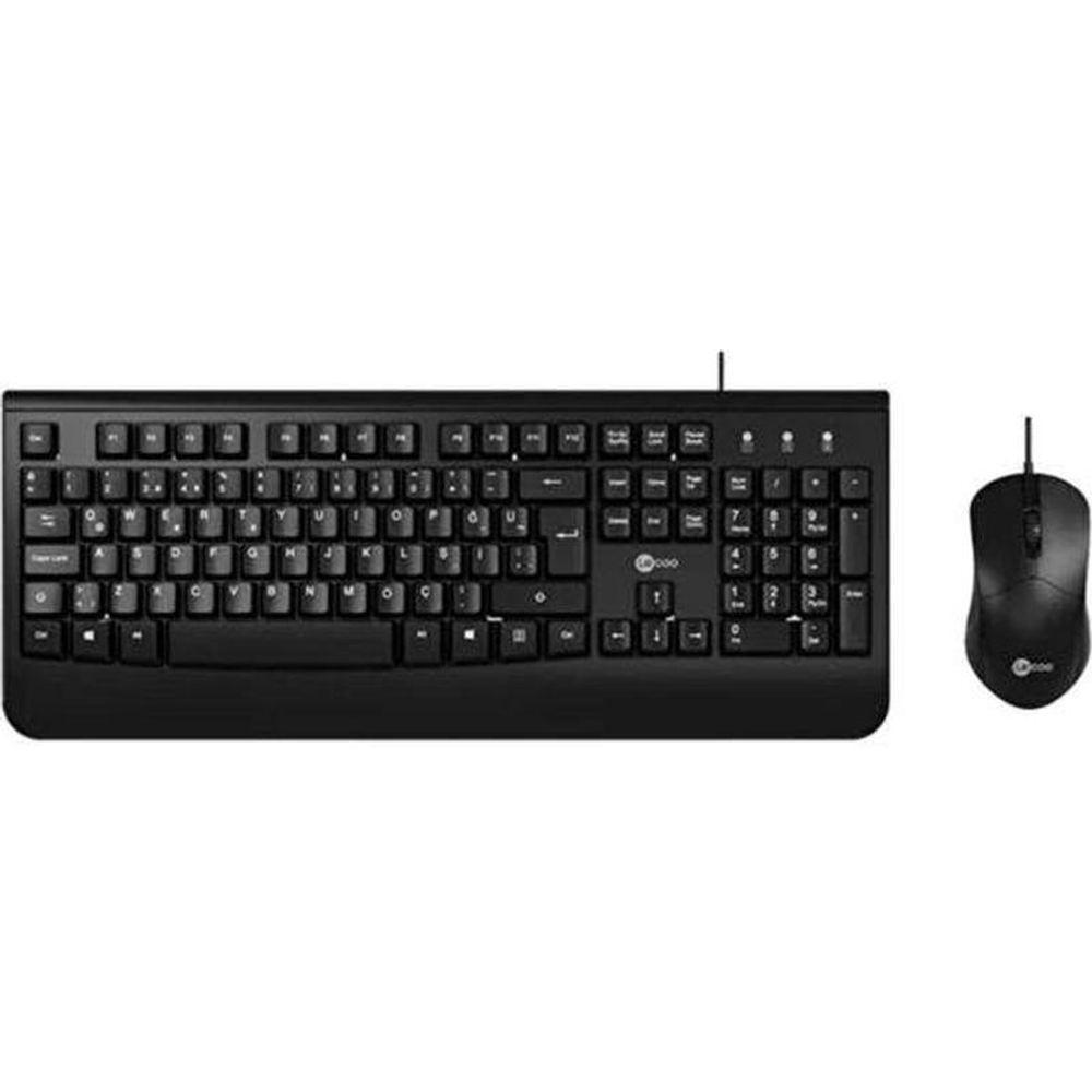 Kit Teclado E Mouse Lecoo Cm105 Usb Preto - 2
