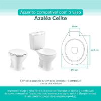 Assento Sanitário Tampa De Vaso Branco Mdf Laqueado Azalea Para Bacia Celite - 3