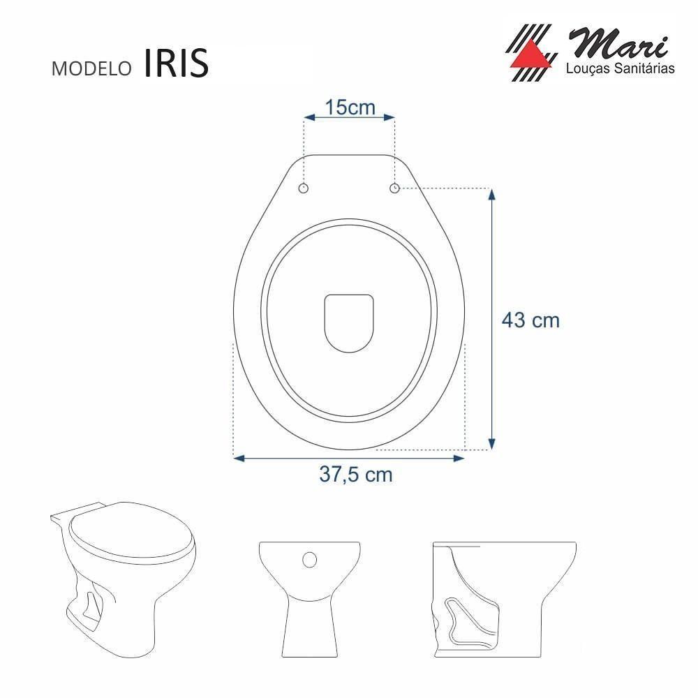 Assento Sanitário Iris Branco Para Vaso Mari - 3