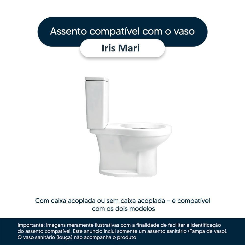 Assento Sanitário Iris Branco Para Vaso Mari - 4
