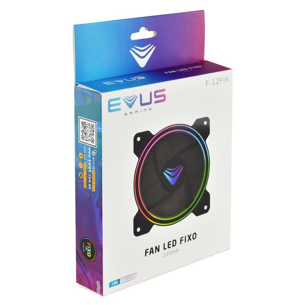 Cooler Gamer Evus F-12fix Fan 12cm Com Led - 4