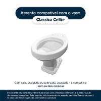 Tampa De Vaso Em Mdf Classica Branco Para Bacia Celite - 5