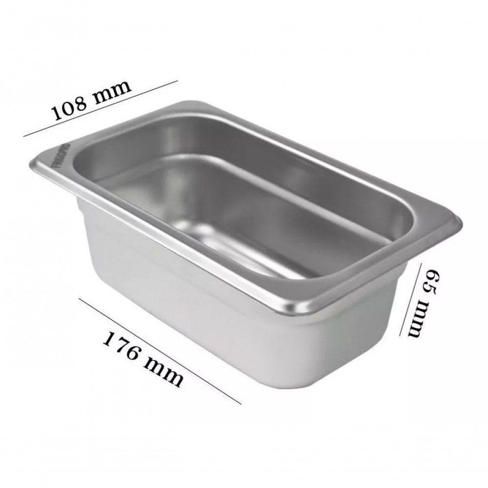 Kit 16 Cubas Gastronomicas Rechaud Inox 1/9x65mm - Brasinox - 8