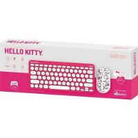 Kit Teclado E Mouse Sem Fio Letron Hello Kitty Rosa - 3