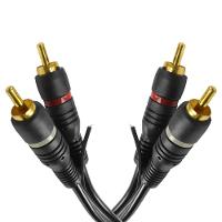 Cabo De Audio Evus C-018 2 Rca Macho X 2 Rca Macho Gold - 3m - 2