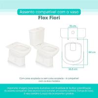 Assento Sanitário Tampa De Vaso Branco Mdf Laqueado Flox Para Bacia Fiori - 3