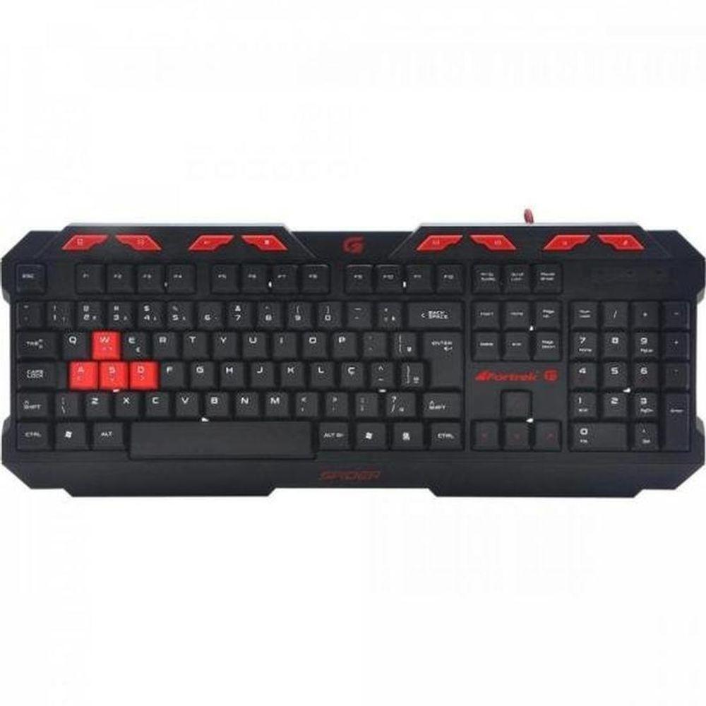 Teclado Gamer Fortrek Spider Gk706 Preto-vermelho - 1