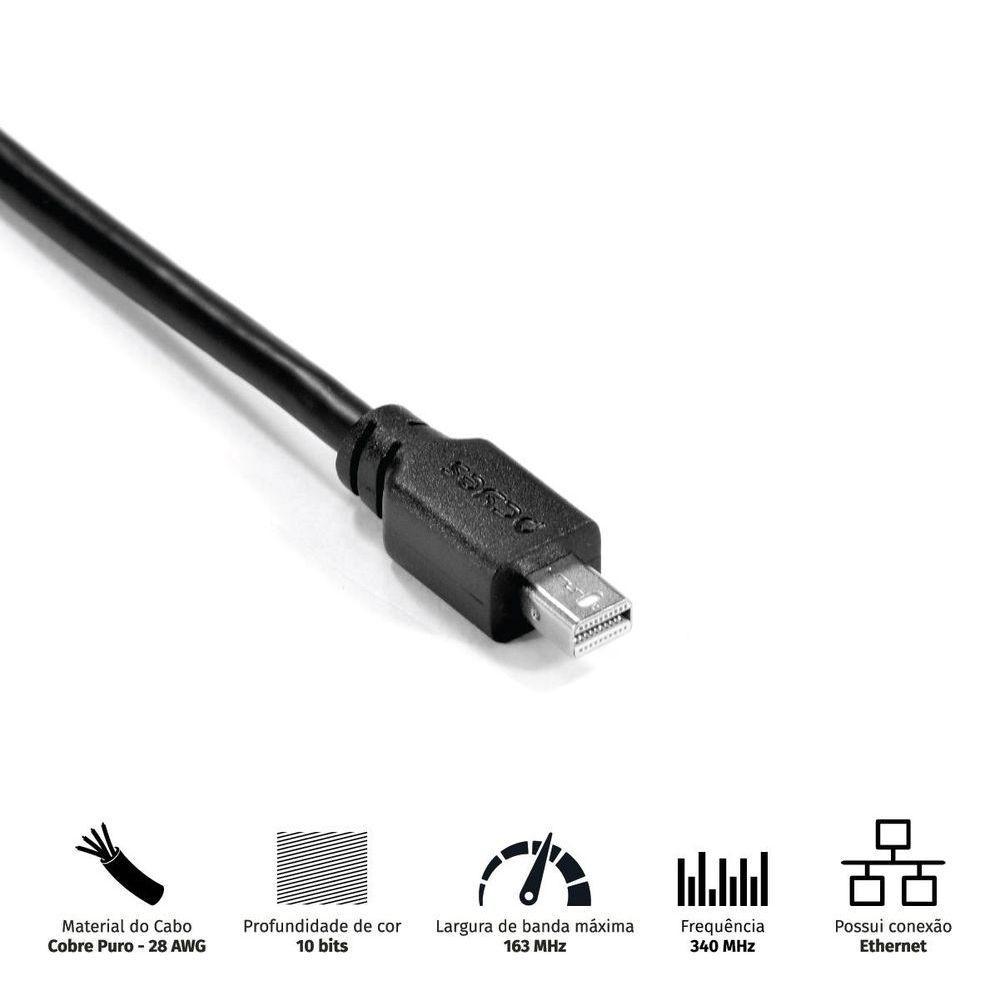 Cabo Mini Displayport Macho 2m Pmddpm-2 - 7