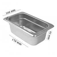 Kit 5 Cubas Gastronomicas Inox 1/9x65mm Com Tampa - Brasinox - 10