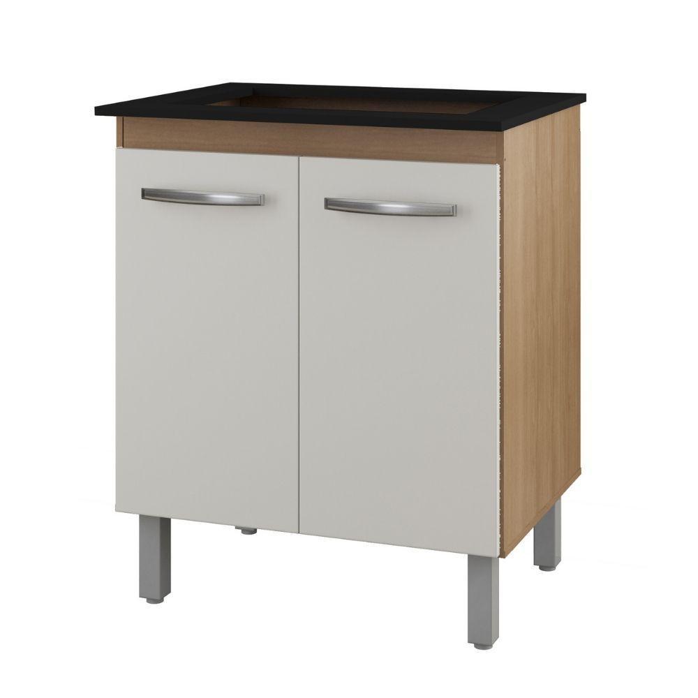 Balcão Jade Para Cooktop 5 Bocas 2 Portas Savana Off White Moblis - 1