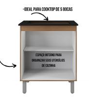 Balcão Jade Para Cooktop 5 Bocas 2 Portas Savana Off White Moblis - 3