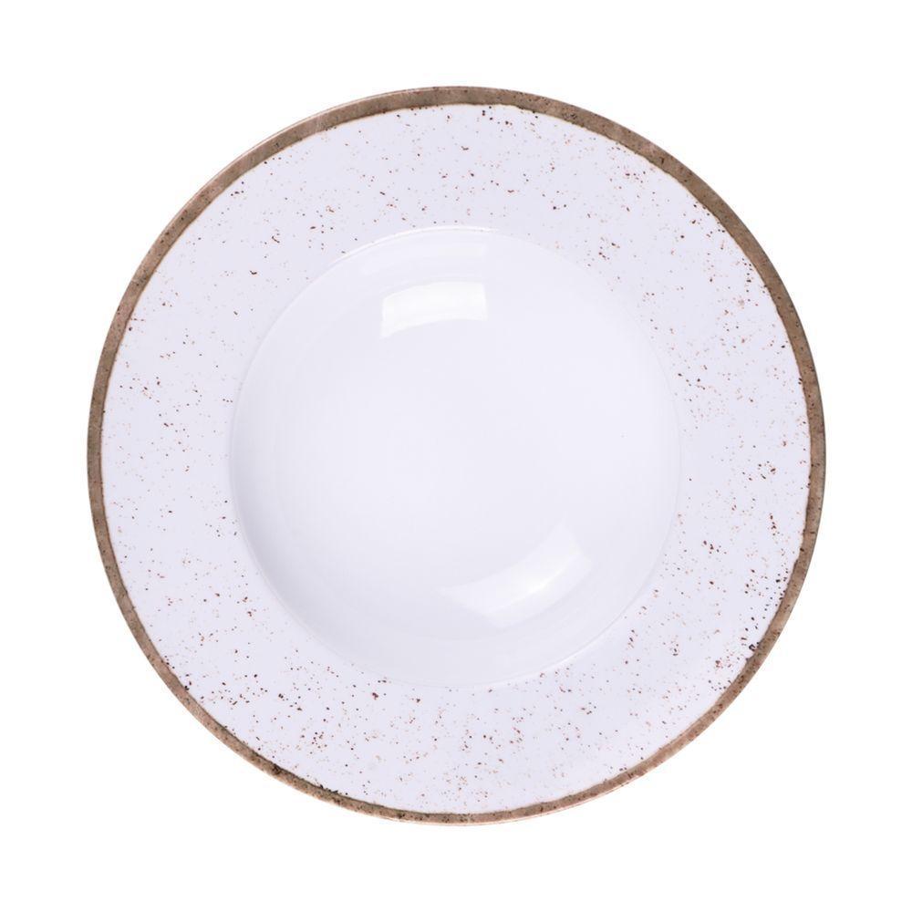 Prato Pasta Tramontina Rústico Marrom Em Porcelana 27 Cm - 3