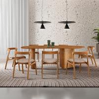 Mesa De Jantar Soláris 220cm Madeira Tampo Laminado Orgânico Milano / Imbuia Nat. - 1