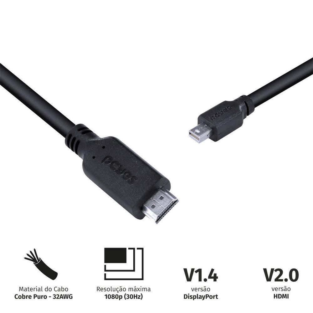 Cabo Mini Displayport Para Hdmi 2m - Pmdph-2 - 5