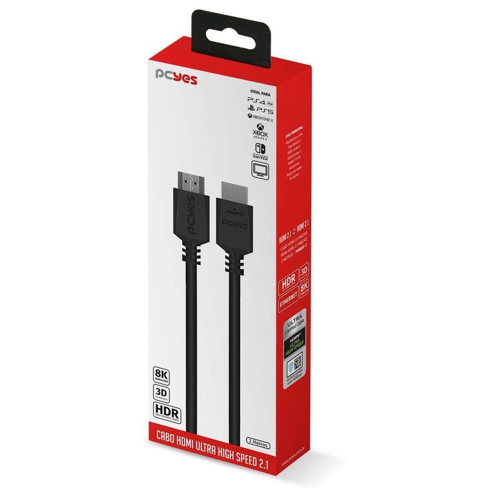 Cabo Hdmi Ultra 2.1 28awg Puro Cobre 8k 1080- 144hz 2 Metros - 1