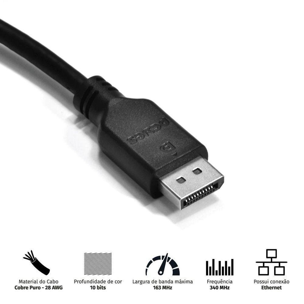 Cabo Displayport Macho 2 Metros - Pdpm-2 - 8