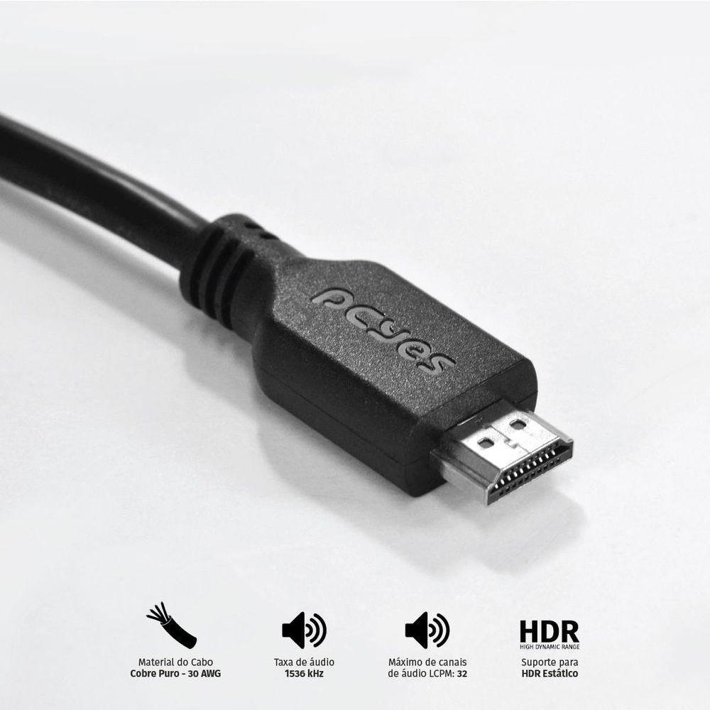 Cabo Hdmi 2.0 Macho 2 Metros - Phm20-2 - 8