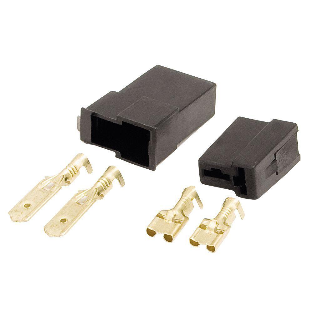 Conector Permak 2 Vias Quadrado Com Terminais Kit 4 Pecas - 1