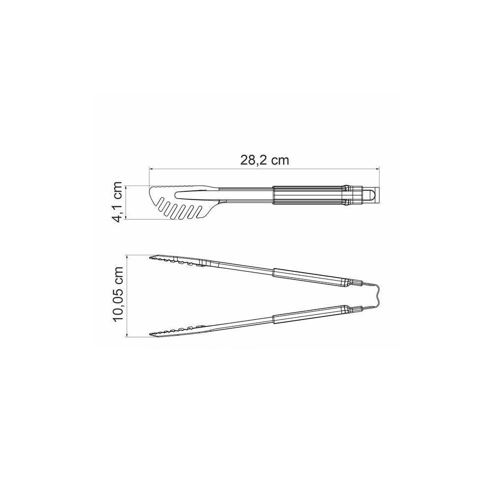 Pegador Tramontina Utilitá Em Aço Inox Com Cabo Emborrachado Cinza 28 Cm - 4