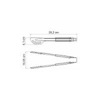 Pegador Tramontina Utilitá Em Aço Inox Com Cabo Emborrachado Cinza 28 Cm
