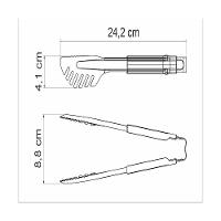 Pegador Tramontina Utilitá Em Aço Inox Com Cabo Emborrachado Vermelho 24 Cm - 2