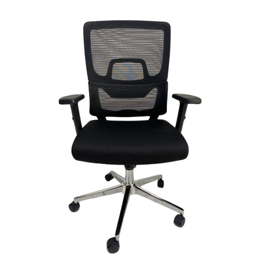 Cadeira De Escritório Presidente Home Office Ergonômica Com Tela Mesh Reclinável Premium Preto - 1