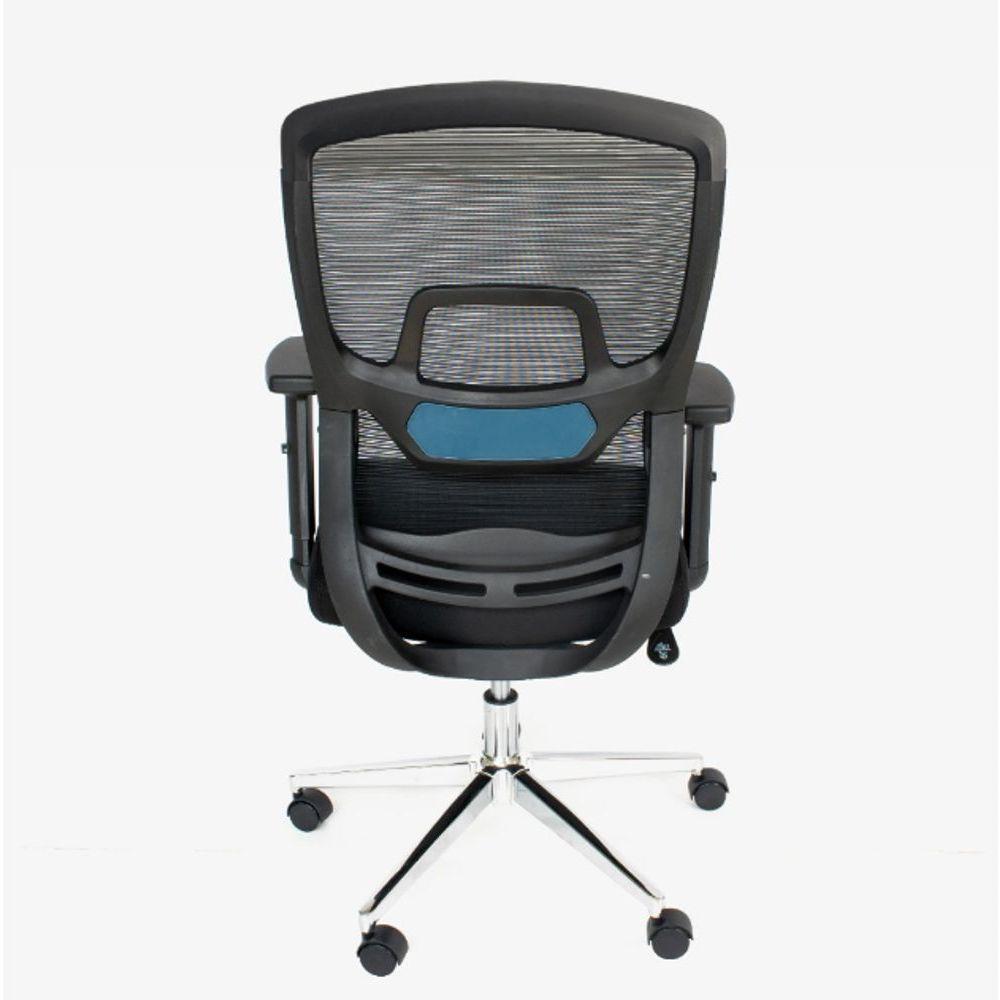 Cadeira De Escritório Presidente Home Office Ergonômica Com Tela Mesh Reclinável Premium Preto - 5