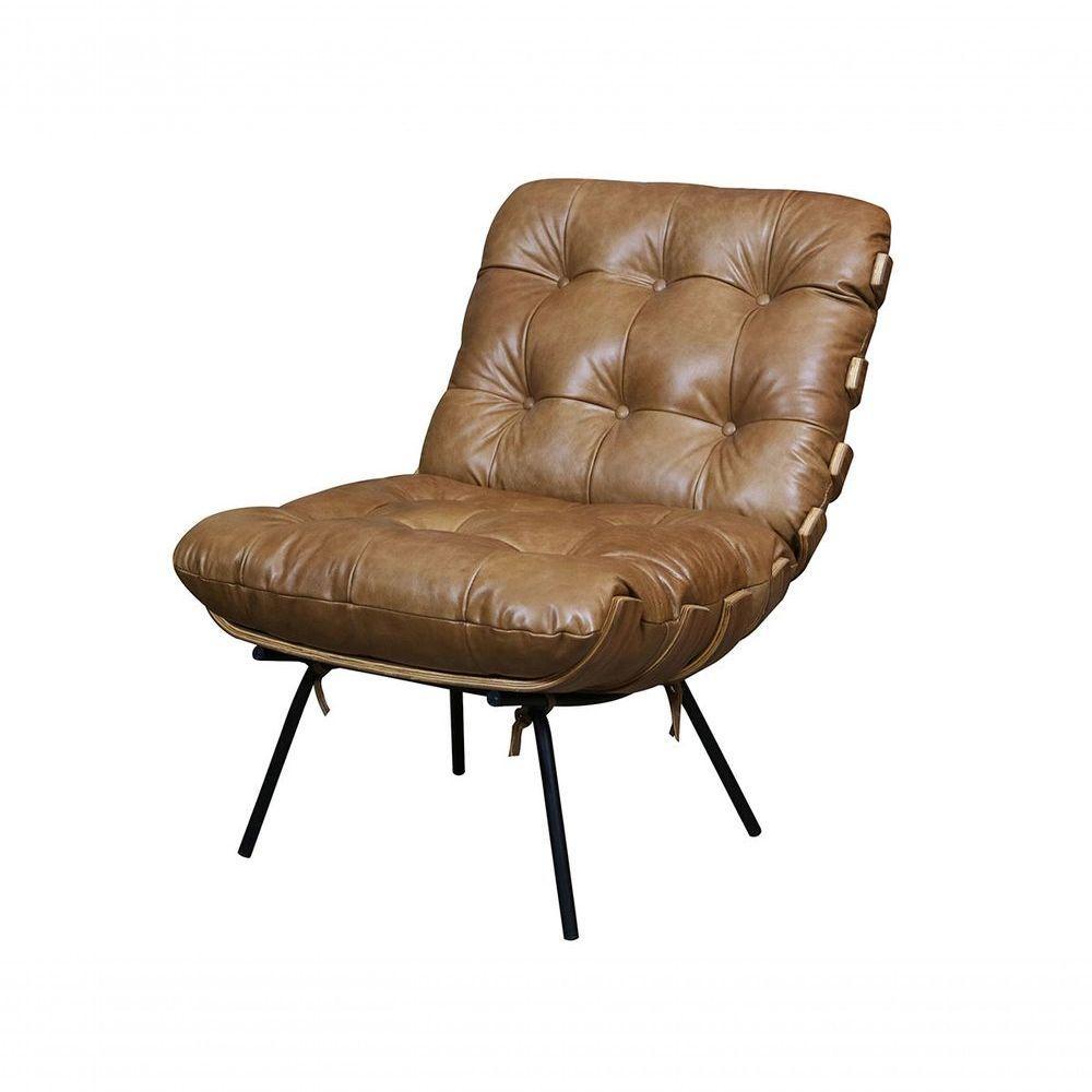 Poltrona De Couro Costela - Soft Brown - Mempra - 1