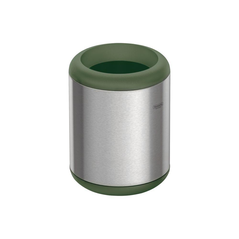 Lixeira Inox Tramontina Portofino Lyf Com Acabamento Acetinado E Aro Em Polipropileno Sem Tampa 7 L - 2