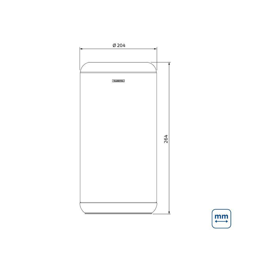 Lixeira Inox Tramontina Portofino Lyf Com Acabamento Acetinado E Aro Em Polipropileno Sem Tampa 7 L - 7