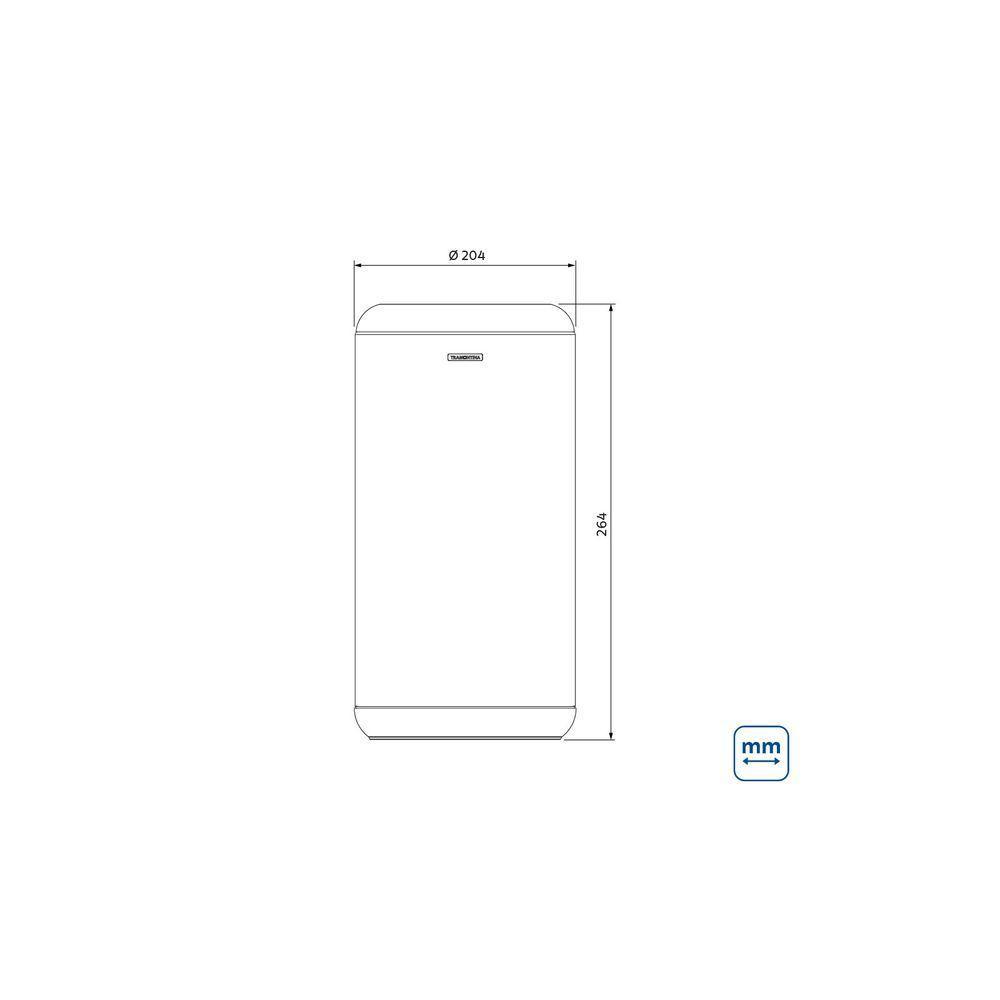 Lixeira Inox Tramontina Portofino Lyf Com Acabamento Acetinado E Aro Em Polipropileno Sem Tampa 7 L - 8