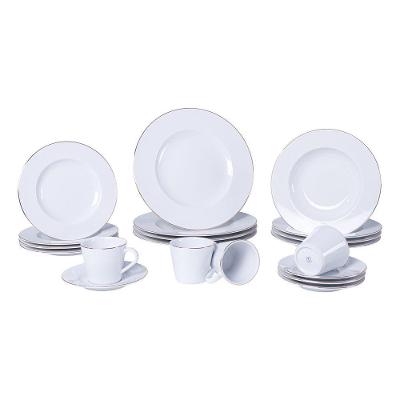 Aparelho De Jantar Tramontina Elisa Em Porcelana Decorada 20 Peças