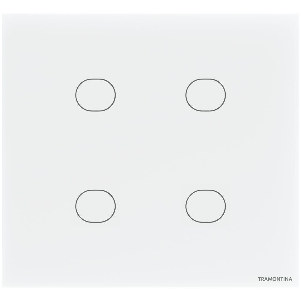 Interruptor Touch Smart 4x4 Tramontina Branco Com 4 Canais - 3