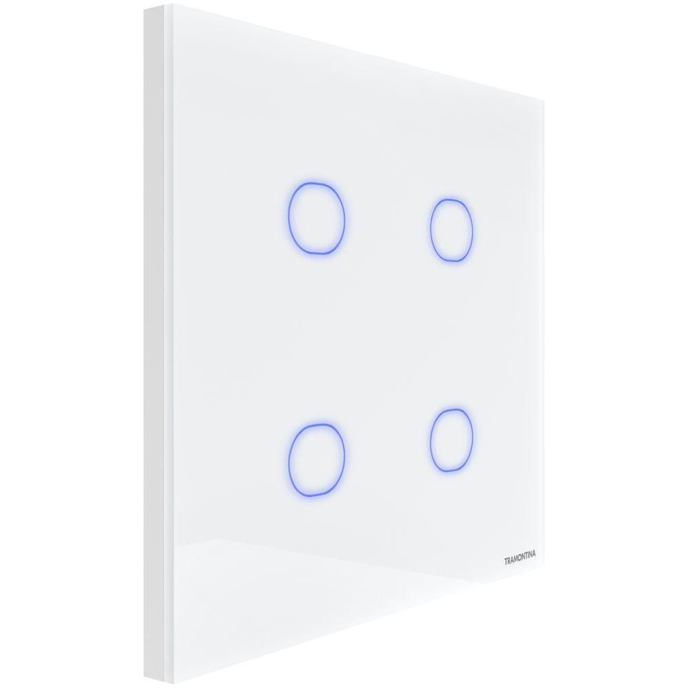 Interruptor Touch Smart 4x4 Tramontina Branco Com 4 Canais - 8